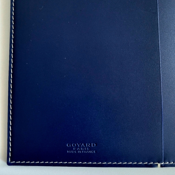 Goyard Navy Blue Goyardine Agenda/Document Cover - Picture 3 of 9